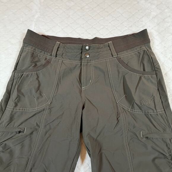 Kuhl Women’s Durango Knicker Shorts Capri Gray Nylon Stretch Hiking 15" Sz 10 - Picture 2 of 5